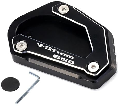 SeitenstäNder Verbreiterung Fit -Verwendung for Suzuki V-Strom 650 /XT Vstrom DL 650 DL650 V STROM650 2004-2020 2019 2018 2022 2021 Seitenständer -Vergrößerungsplatten -Plattenpolster SeitenstäNder Mo