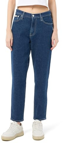 Calvin Klein Mom Jeanj20J224520 Affusolato, Denim Dark, 34W / 28L Donna