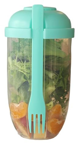 Fresh Salad Cup Salad Dressing Container to Go Salad Meal Shaker Salad Dressing Holder for Lunch Green, Salad Dressing Container to go
