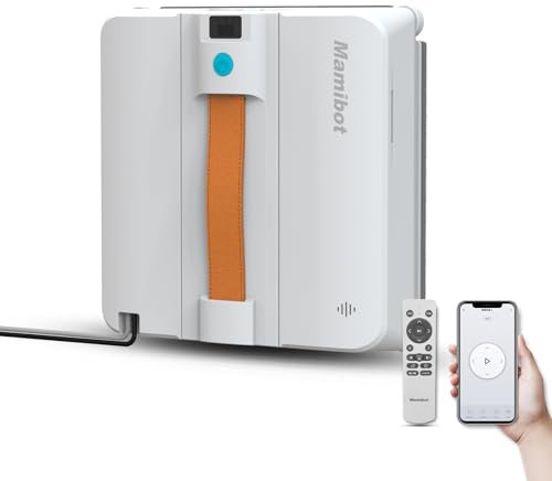 Mamibot W120-DP - Robot per la pulizia delle finestre con funzione spray, intelligente pianificazione dei percorsi, doppio getto d'acqua, controllo remoto e app per la pulizia dei vetri (Blu)