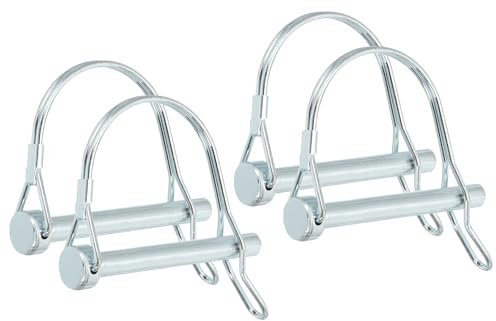 PATIKIL Perno Bloccaggio Albero con Orecchio 5/16x2-3/4, 4Pz Perno Sicurezza Perno Pto Arco Rotondo Fissaggio Filo e Orecchio per Rimorchio Agricolo Trattore Camion Barca (8x70mm)