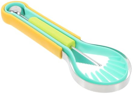 ULTECHNOVO Scavino Per Melone e Raccoglitore Per Anguria Utensile Da Cucina in Acciaio Inox Per Frutta Anguria e Melone Frutta Multifunzione