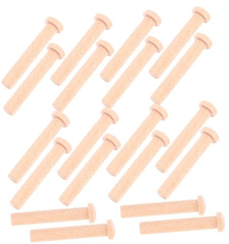 STOBOK Holznägel 20 Stück Miniaturnägel T-förmige Runde Bastelnägel Für Die Holzbearbeitung Und Komplizierte Projekte