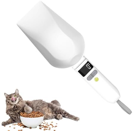 Balanza de cuchara: cuchara medidora ligera, báscula de alimentos con pantalla LCD recargable, cuchara de peso eléctrica digital precisa, cuchara medidora digital para alimentos de mascotas, cocinar y