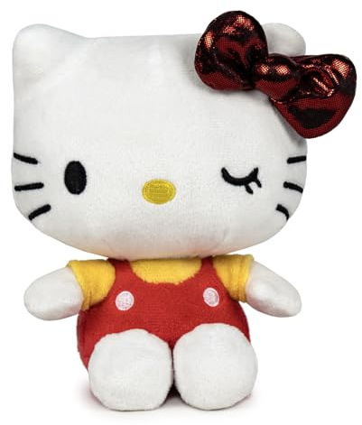 Hello Kitty My Bestie Forever Plush, 16cm Red Soft Toy, Cute Mini Hello Kitty Character in Red Outfit, Official Licensed Merchandise, for Fans and Collectors, Suitable for Ages 4+