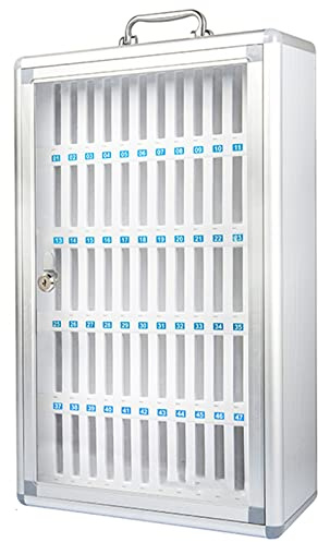 Handy-Safe zur Wandmontage, 48/60 Fächer, Aluminiumlegierung, Spind für Küche und Büro, sichere Aufbewahrungslösung, platzsparendes Design