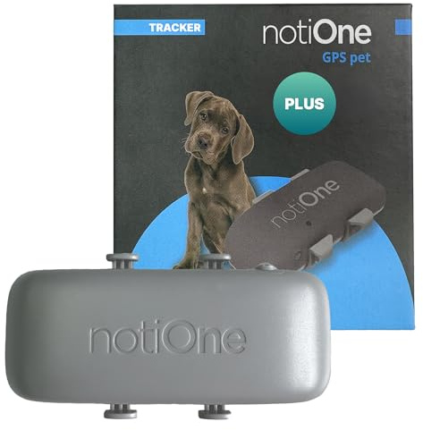 notiOne® Traceur GPS Pet Plus sans Abonnement, Chien & Chat, géofence | Suivi d'activité et Roaming Gratuit, Etanche