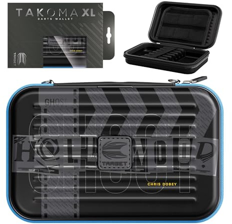 Target Darts Chris Dobey Ghost Series XL Takoma Wallet Regular – Dartkoffer schwarz/weiß | Hollywood“ Darttasche mit Reißverschluss | professionelles Zubehör | Platz für 6 komplett montierte Darts