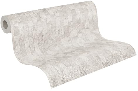 A.S. Création Stein-Vliestapete – Beige, Grau, Braun – 10,05 x 0,53 m | Natürliche Steinoptik als Akzentwand – schimmernde Strukturtapete, ansatzfrei & spurlos abziehbar – für Wohnzimmer & Flur