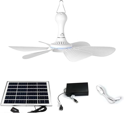 Ventilatori Solari con Cavo di Commutazione Pannello Solare da 6 W / 10 W Piccolo Ventilatore da Soffitto USB 6 Pale del Ventilatore Plug-in Piccolo Ventilatore in ABS per 5-10 M, One Color, 6W