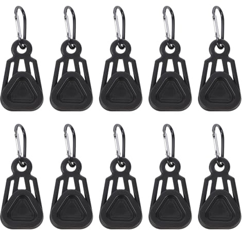 Hemobllo 10sätze Zeltplanen Clips mit Karabinerhaken Robuste Dreieck Klemmen für Camping Sonnensegel und Outdoor tarp Einfache Montage Wetterfeste Befestigung für Zelte und Planen