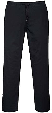 Portwest C070 Pantaloni Protettivi di Sicurezza con Coulisse Nero Alti, S