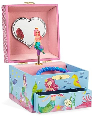 Jewelkeeper - Cajita Infantil Joyero con Música, Sirena Bajo el Océano, Equipado de un Cajón Extraíble - Melodía Sobre las Olas