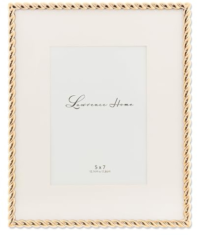 Lawrence Frames - Cornice portafoto in metallo, oro, 20 x 20 cm