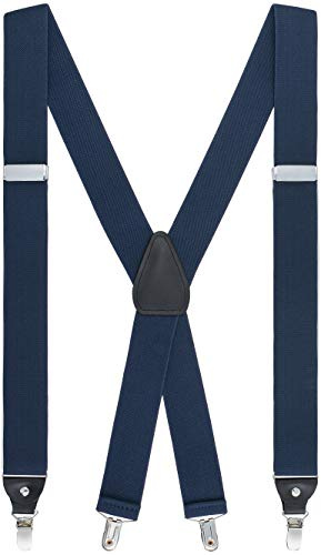 GENTS ONLY Herren Hosenträger X-Form 01745 (Einheitsgröße, 02 Blau)