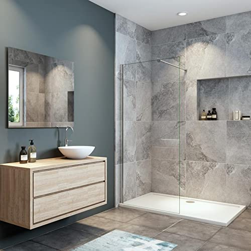 Mamparas de Ducha Pantalla Panel Fijo 8mm Antical - Barra 90cm - 110x190cm