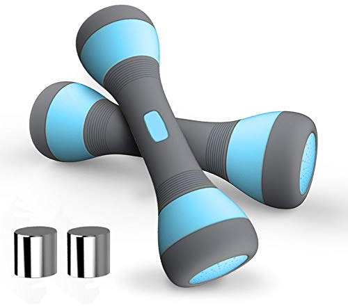 Verstellbares Hanteln-Set für Frauen, Allzweck-Hanteln, 1 Paar Gewichte, Fitness für Zuhause, Gym Übung für Ladys, Krafttraining, Damen-Hantel, Yoga-Hanteln 2 kg / 4 kg, blau, 4.4LB