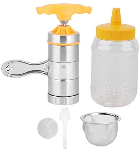 Honigschleuder,Honigschleuder-Ausrüstung,Honigschleuder-HandbuchTragbarer Edelstahl-Honigschleuder,Mini-Honigpresse-Quetschwerkzeug