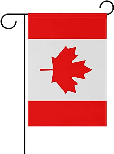Mflagperft Drapeau du Canada Garden - 30,5 x 45,7 cm - Double face - Couleurs vives et résistantes à la décoloration - Petits drapeaux canadiens pour décoration intérieure et extérieure (Canada)