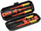 Högert Technik - Jeu de tournevis isolé 1000 V certifié VDE - en acier S2 de haute qualité - poignée isolée - rangé dans un étui pratique - 8 pcs. HT1S998 - Rouge/jaune