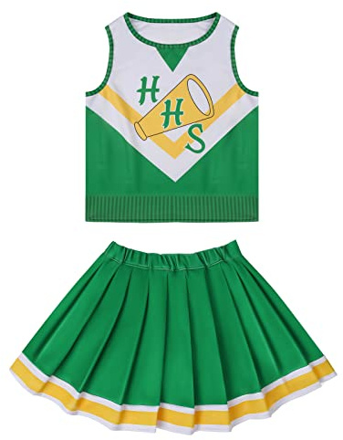 Chrissy Cheerleader Kostüm Uniform Erwachsene Frauen Mädchen Hawkins Cheerleading Hhs Tigers ST4 Halloween Cosplay Dress Up Outfit (Erwachsene 01, L)