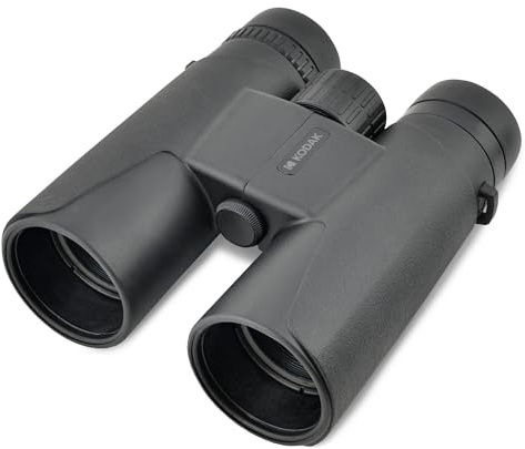 KODAK BCS800 Kompakt Kikare 10x42, 42 mm Objektiv, Gummierade Ögonmusslor, Idealisk för Fågelskådning, Teater, Konserter, Jakt och Sport - Svart