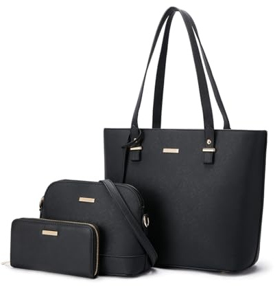 Woodland Leathers black handbags for women, Women handbags & shoulder bags, Cross body bag and clutch bag for women and girls. Small women's totes Faux Leather for all occasions (Black 2)