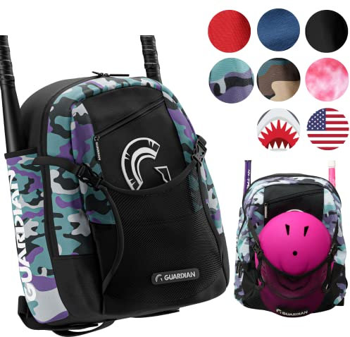 Guardian Baseball Rucksack für Jugendliche, Softball-Tasche für Mädchen, strapazierfähige Fledermaus-Taschen, Baseball, Jugendliche, Jungen und Mädchen, TBall-Tasche – inklusive Haken zum Aufhängen am