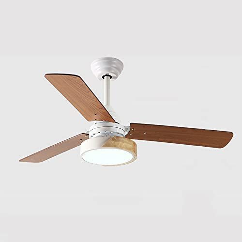 Moddeny Ventilatore da soffitto remoto in Legno con luci Ventilatore da soffitto dimmerabile da 42 Pollici Ventilatore da soffitto per Camera da Letto a LED a 6 velocità