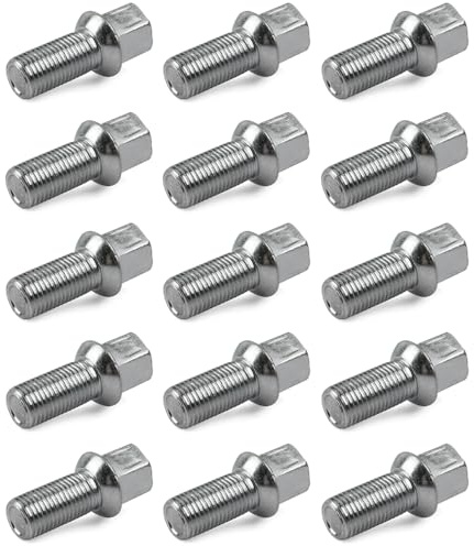 ROBUST 15x Radschrauben Radbolzen M14x1,5 mm für Audi A2 A3 A4 TT Seat Ibiza Leon Skoda Fabia Octavia Superb Volkswagen Arteon Caddy Golf Polo Touran T-Roc 431601139A 8D0601139A