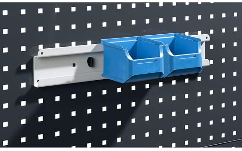 eurokraft pro | Halteschiene | Für Sichtlagerkästen, Breite 100 mm