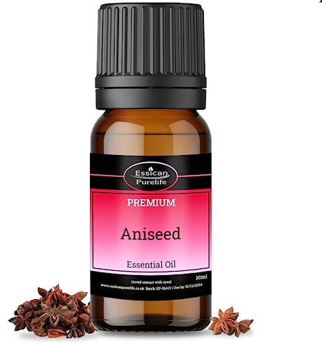 Aniseed Essential Oil - 100% Pure Natural Therapeutic Grade Oil, for Skin Care, Essential Oil Diffusers, Aromatherapy Oil & Massage Oil Blends, Aniseed Oil (Pimpinella anisum) Vegan GMO Free - 10ml