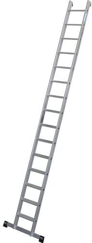 KRAUSE | Schwerlast-Anlegeleiter | 80 mm Alu-Stufen | bis 225 kg | 15 Stufen