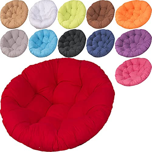 Rattan-Sesselkissen, Ø 80 cm (31,44 Zoll), rundes Rattan-Sesselkissen, verdicktes Outdoor-Gartenstuhlkissen für drinnen und draußen