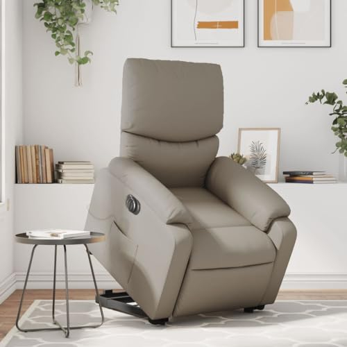 Tidyard Massagesessel mit Aufstehhilfe Elektrisch Fernsehsessel Relaxsessel Seniorensessel Relaxliege Sessel Liegesessel Polstersessel Ruhesessel Cappuccino Kunstledern