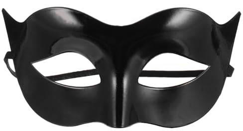 MAGICLULU Maskerade-Maske Für Damen Und Herren Venezianische Vintage-Retro-Maske Für Karneval Maskerade Gala Halloween Formelle Kostümparty (Schwarz)