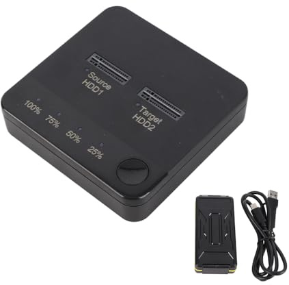 Duplicador de SSD M.2, Clonador Disco Duro Doble Bahía y Base sin Conexión Lectura 1 Gbps Escritura Estación Acoplamiento USB C a SATA para Transmisión Datos Antigua B-Key/B&M-Key