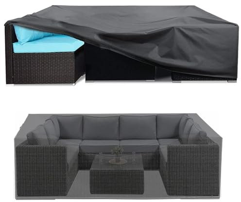 Outdoor-Terrassentischabdeckung, wasserdicht, 140 x 90 x 85 cm, reißfest, 420D strapazierfähiges Oxford-Gewebe, schützt Ihre Gartenmöbel
