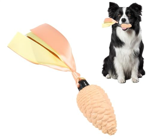 Tannenzapfen-Spielzeug für Hunde,Hunde-Tannenzapfen-Spielzeug - Quietschendes Kauspielzeug für Hunde mit Beißstreifen - Langlebiges, weiches Haustierspielzeug zum Zahnen, Spielen und Training von Welp
