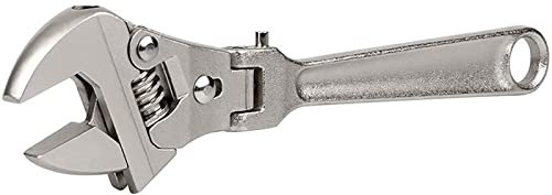 Jiqoe Adjustable Flexhead Ratchet Wrench with 180° Rotating for Head for Repair Hydroelectric Conditioning Installation 8in/10