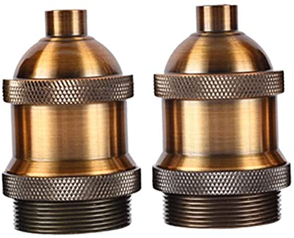 LALAFINA 2pièces Douille Vintage Antik Pour Suspension Industrielle Adaptateur De Lampe Roulette Lot De Compatible Éclairage Suspendu Et Lampes à Vis Retro