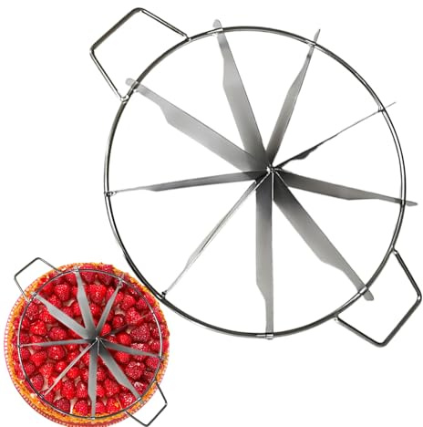 Pie Slicer - Cake Portion Marker | 34x28x5cm Comfortable Cake Cutter | Cheesecake Cutter for Even Slices | Portion Marker Tool for Birthday Bakery Home Party Display Serving Dessert Cheesecake