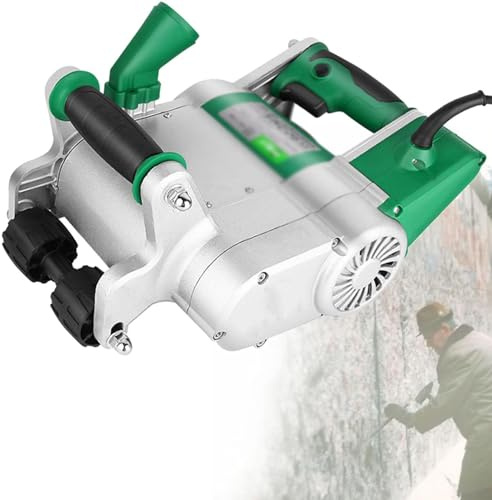 DSYYNAY Rozadora De Pared EléCtrica De 1100w, MáQuina Ranuradora De HormigóN, MáQuina Ranuradora De Pared Profesional Sin Polvo, Rozadora De Pared, DiseñO Colgante, Ancho Ajustable(25mm/35mm)