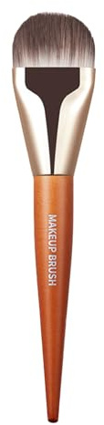 Makeupborste – tunt ansiktsverktyg för perfekt täckning | robusta fibrer med mjuk, smidigt handtag, bärbar design, perfekt för professionellt utseende, resor, vardagsmask