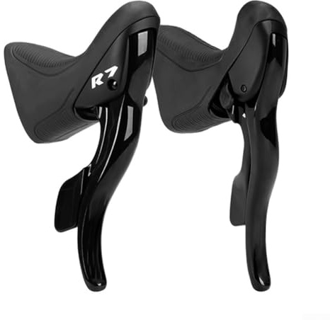 Levier de changement de vitesse pour vélo de route, paire gauche et droite 7–9 vitesses, kit de levier de vitesse pour vélo de construction en alliage d'aluminium en alliage d'aluminium (R7)