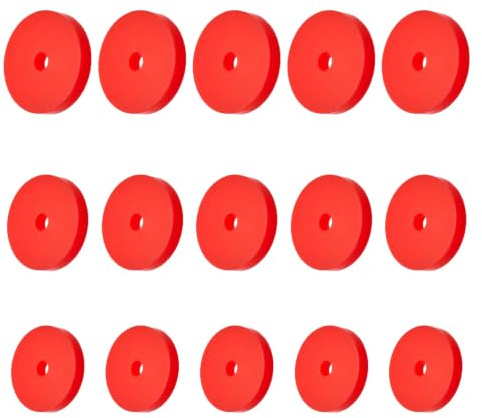 15 Pcs Tap Washers Assorted UK, Silicone Tap Washers for Mixer Taps, 3/8 1/2 3/4 Faucet Washerss for Faucet Repair and Replacement Taps, Red