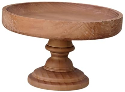YWJLQH 2 Piezas Soporte para Pastel Plato de Exhibición Pedestal Redondo Madera Vintage Bandeja para Postres Portatartas Adecuado para Cenas Bodas, Grande
