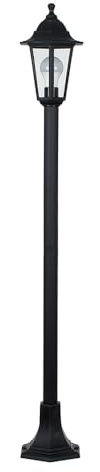 MiniSun | Traditional Victorian Style 1.2m Black IP44 Outdoor Garden Lamp Post Bollard Light Complete with a 10w LED GLS Bulb | Outdoor Lights & Home/Garden Improvements Essential