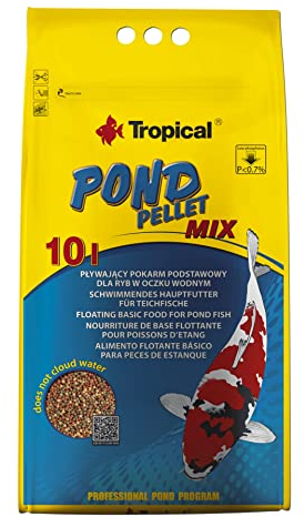 POND PELLET MIX 10L / 1300g - è una miscela di diversi tipi di mangimi per l'alimentazione quotidiana dei pesci da laghetto.