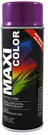 Maxi Color NEW QUALITY Sprühlack Lackspray Glanz 400ml Universelle spray Nitro-zellulose Farbe Sprühlack schnell trocknender Sprühfarbe (RAL 4008 signalviolett/violett glänzend)